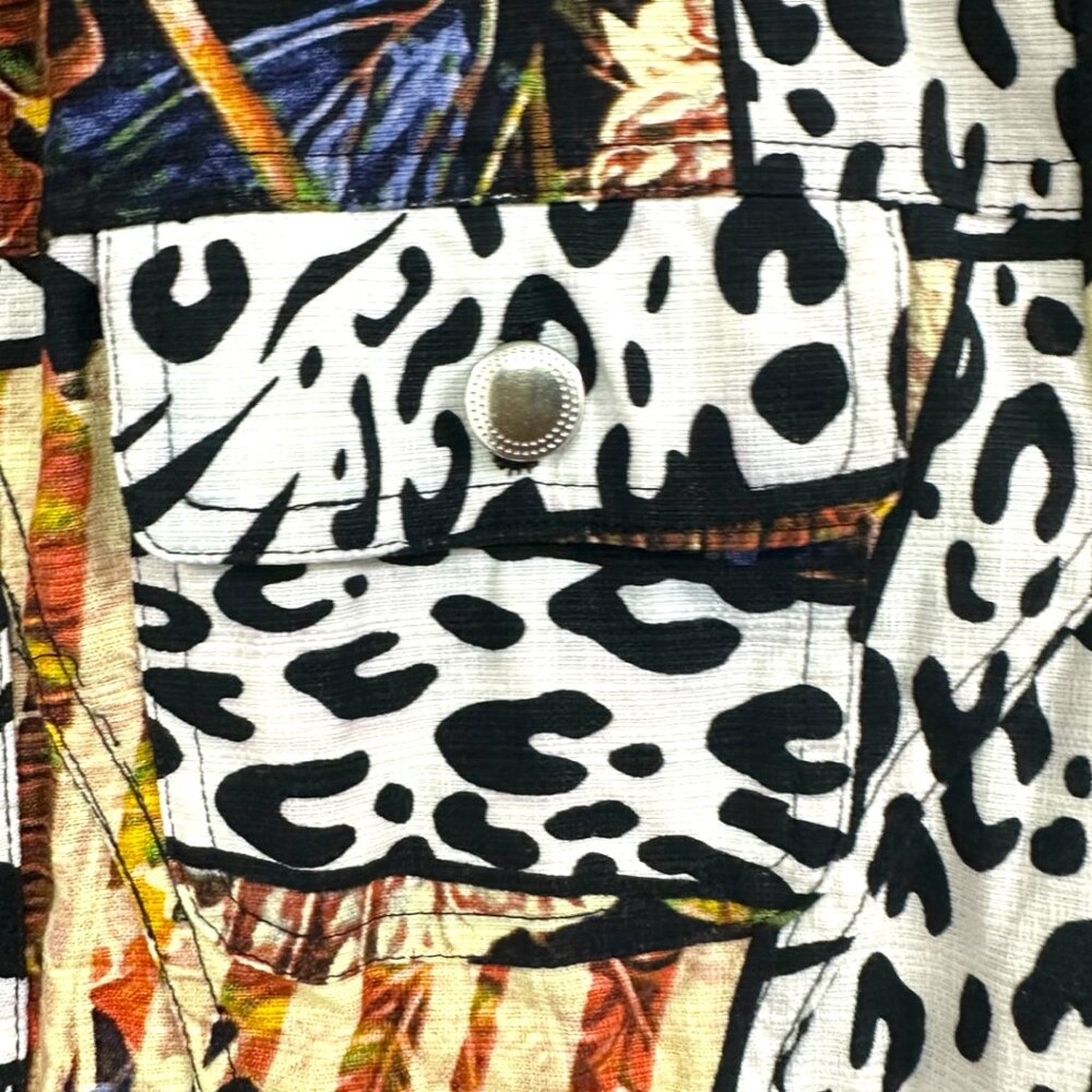 Erin London Animal Print Patchwork Jacket - image 6